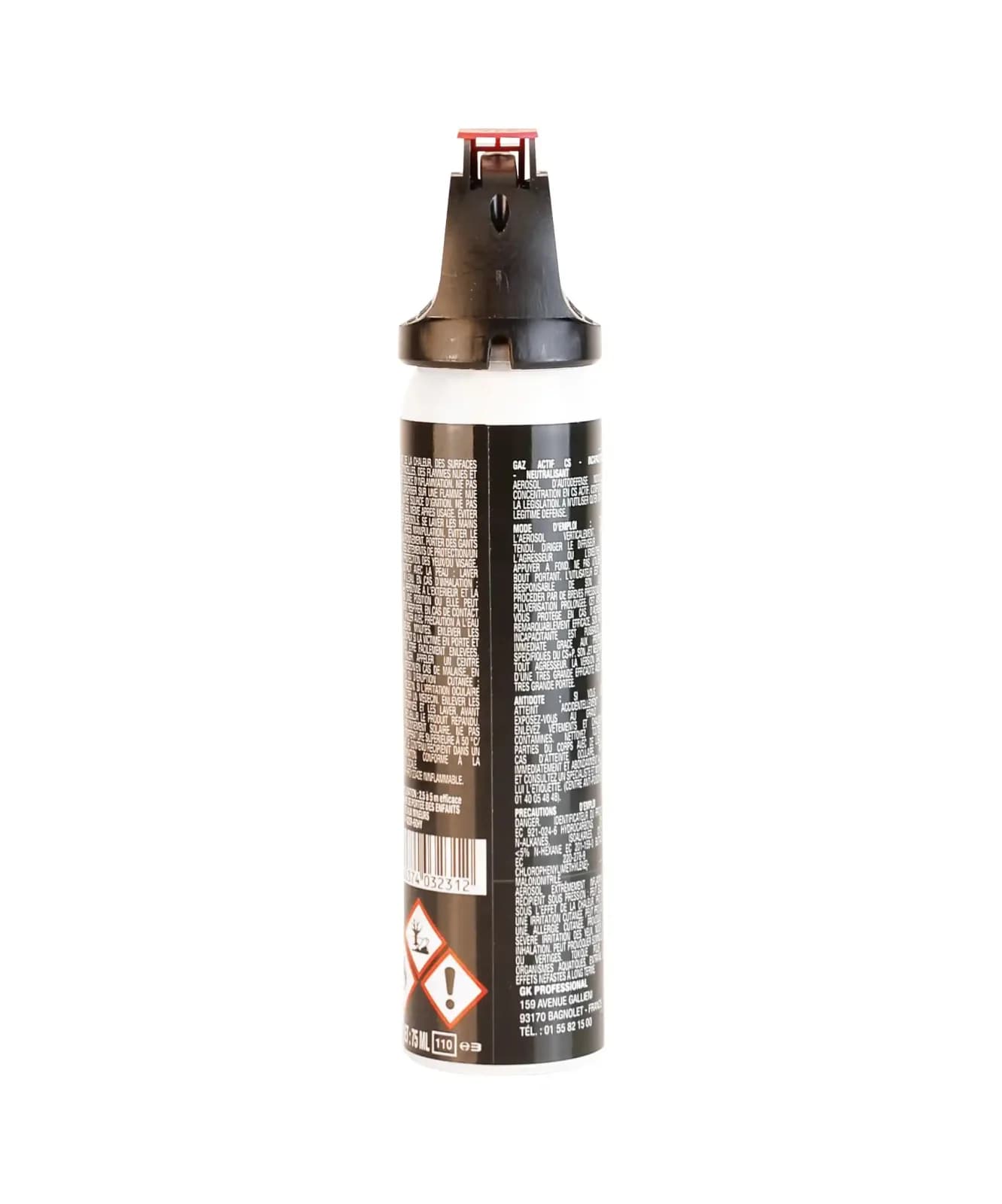 Aérosol Gaz Actif CS 75ml - DEFENSE ONE — vue 2