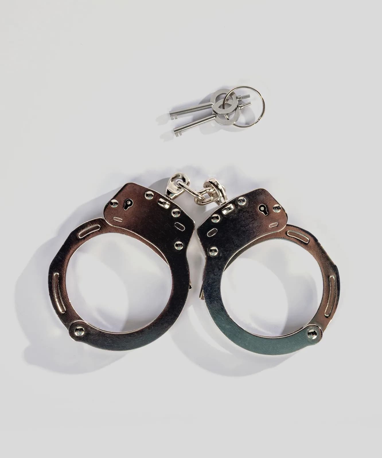 Menottes en Acier Nickelé Double Sécurité