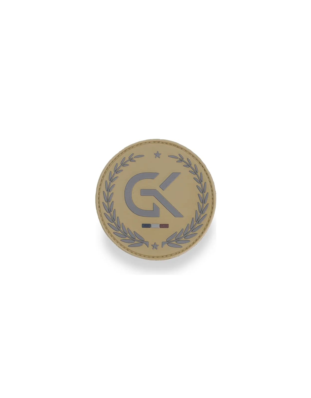 Écusson basse visibilité GK en gomme coyote