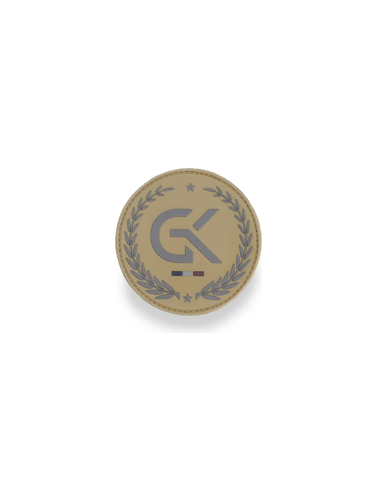 Écusson basse visibilité GK en gomme coyote — vue 2