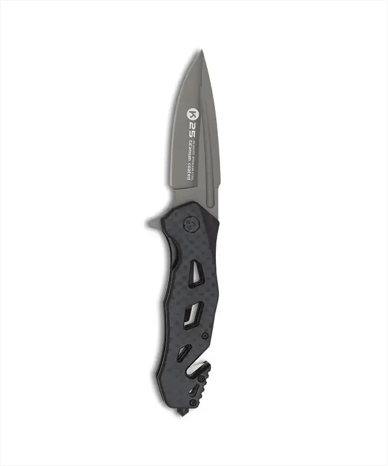 Couteau Pliant Tactique G10 Carbone - K25 — vue 2