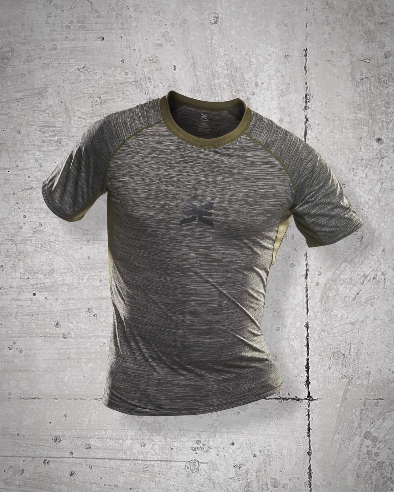 T-shirt de Sport Stamina Kaki / Gris