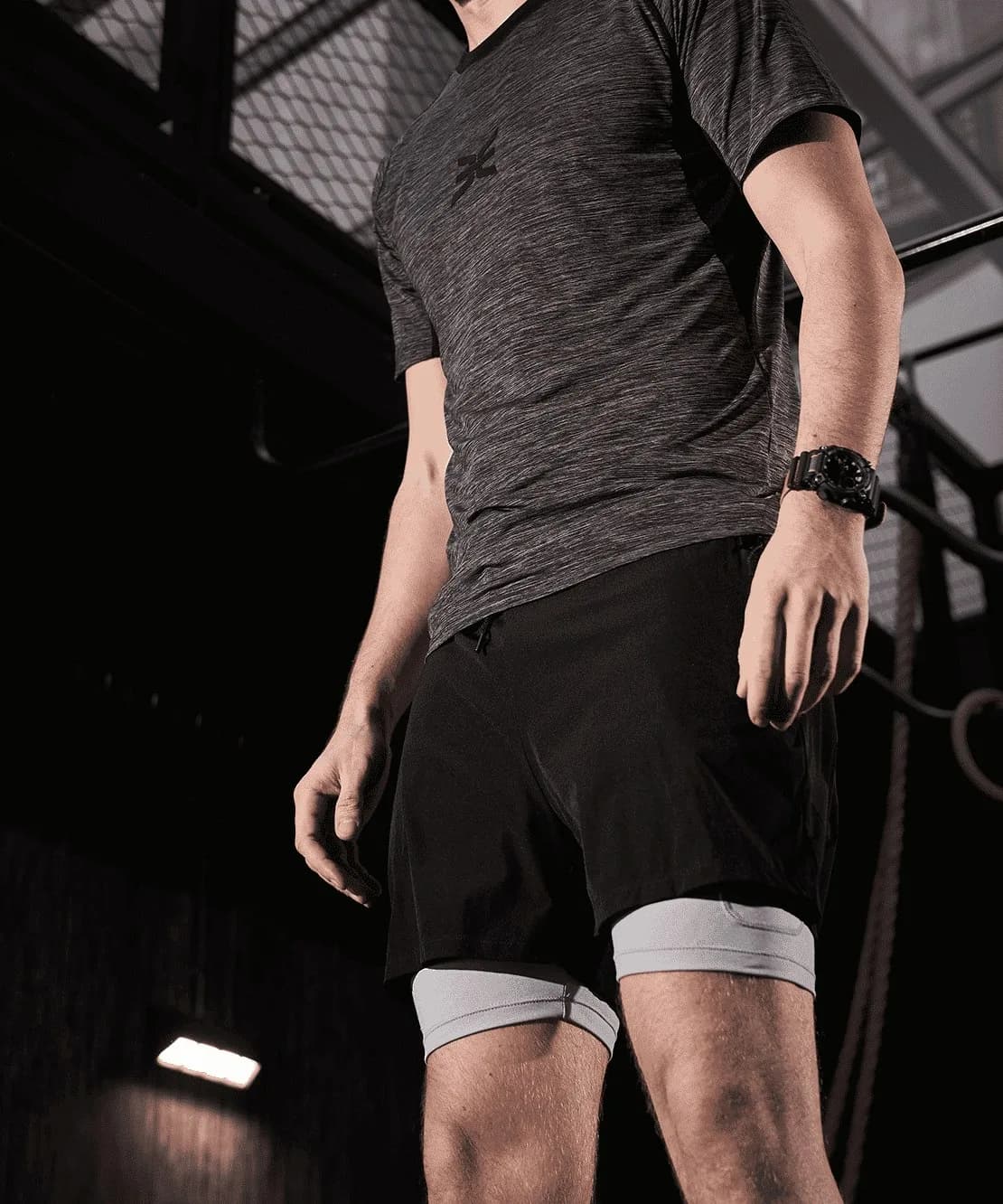 T-shirt de Sport Stamina Kaki / Gris — vue 2