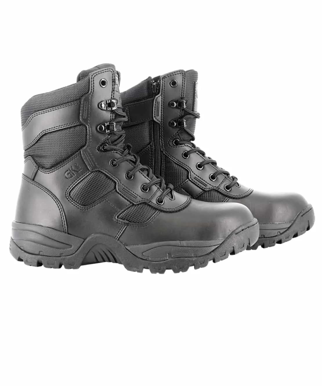GK BOOTS - Cuir, Toile & Zip