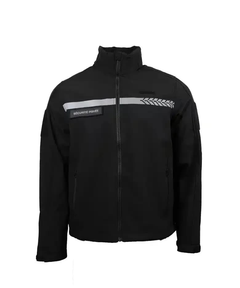 Softshell Sécurité Privée avec bandes HV – GK SAFETEK®️