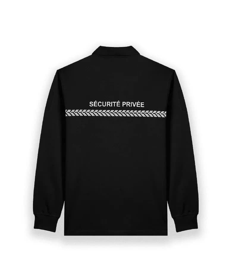 Polo Manches Longues Sécurité Privée – GK SAFETEK® — vue 2