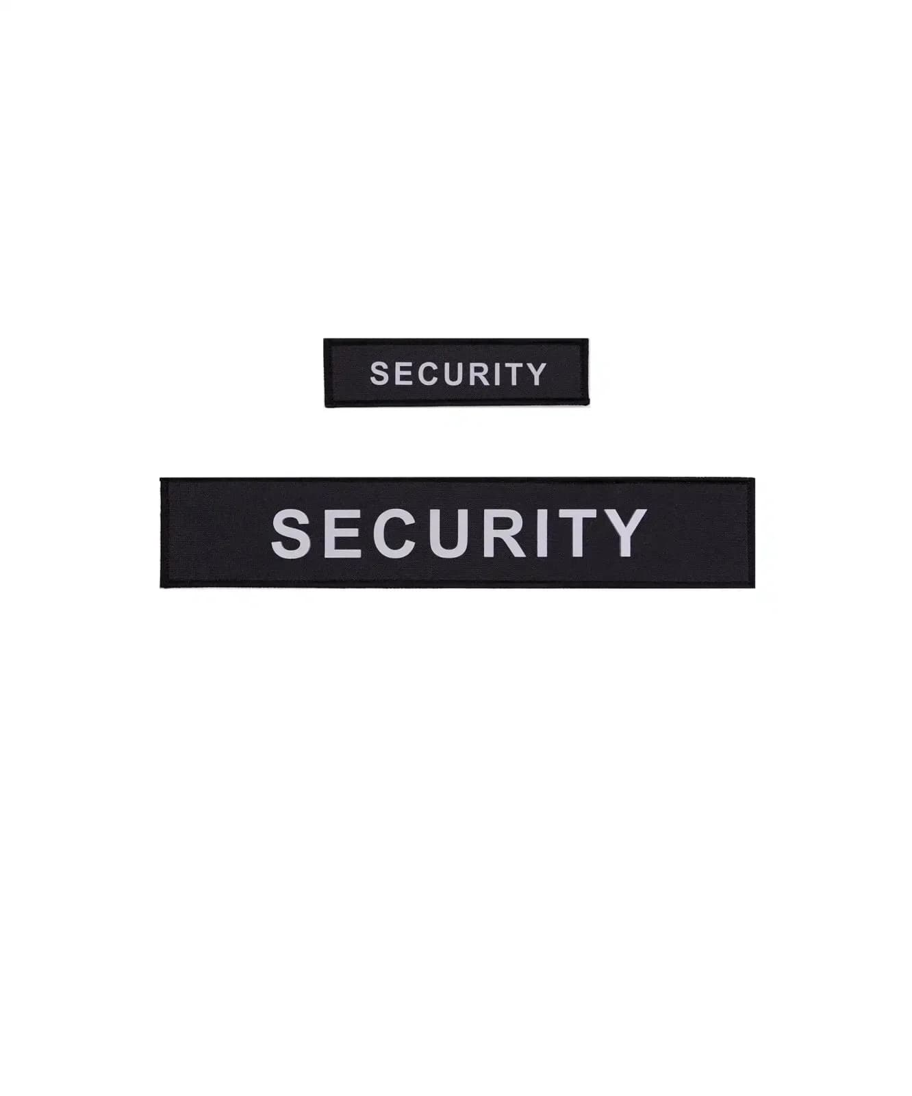 Pack Flaps SECURITY noir HV (poitrine et dos) 3x12cm + 5x27cm