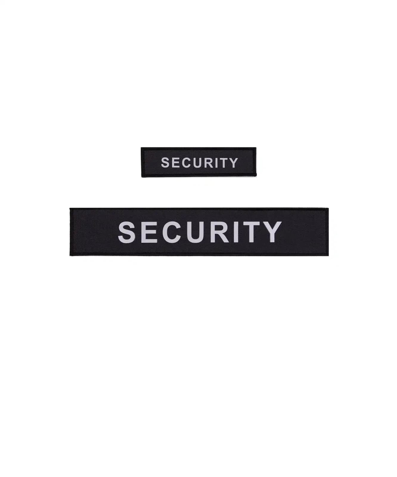 Pack Flaps SECURITY noir HV (poitrine et dos) 3x12cm + 5x27cm — vue 2