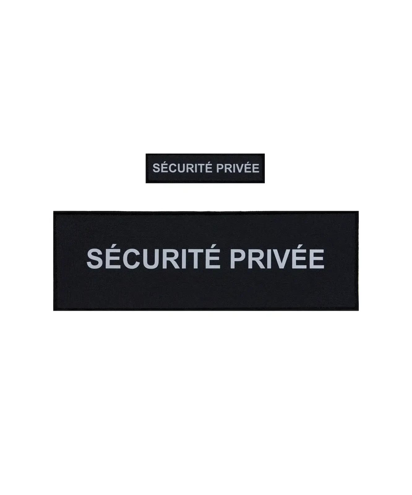 Pack Flaps SECURITE PRIVEE Noir HV (poitrine et dos) 3x12cm+10x30cm — vue 2