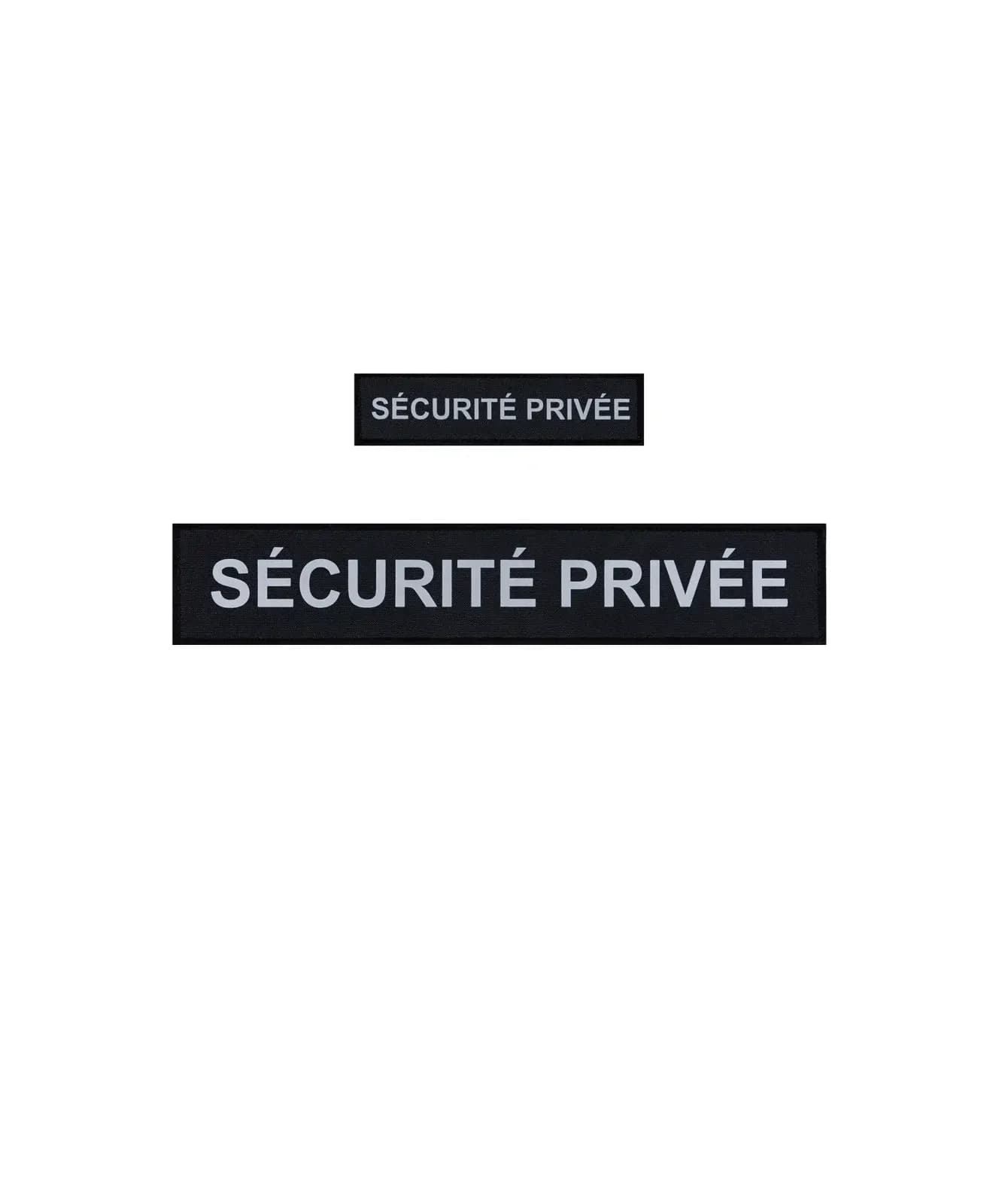 Pack Flaps SECURITE PRIVEE Noir HV (poitrine et dos) 3x12cm + 5x27cm — vue 2