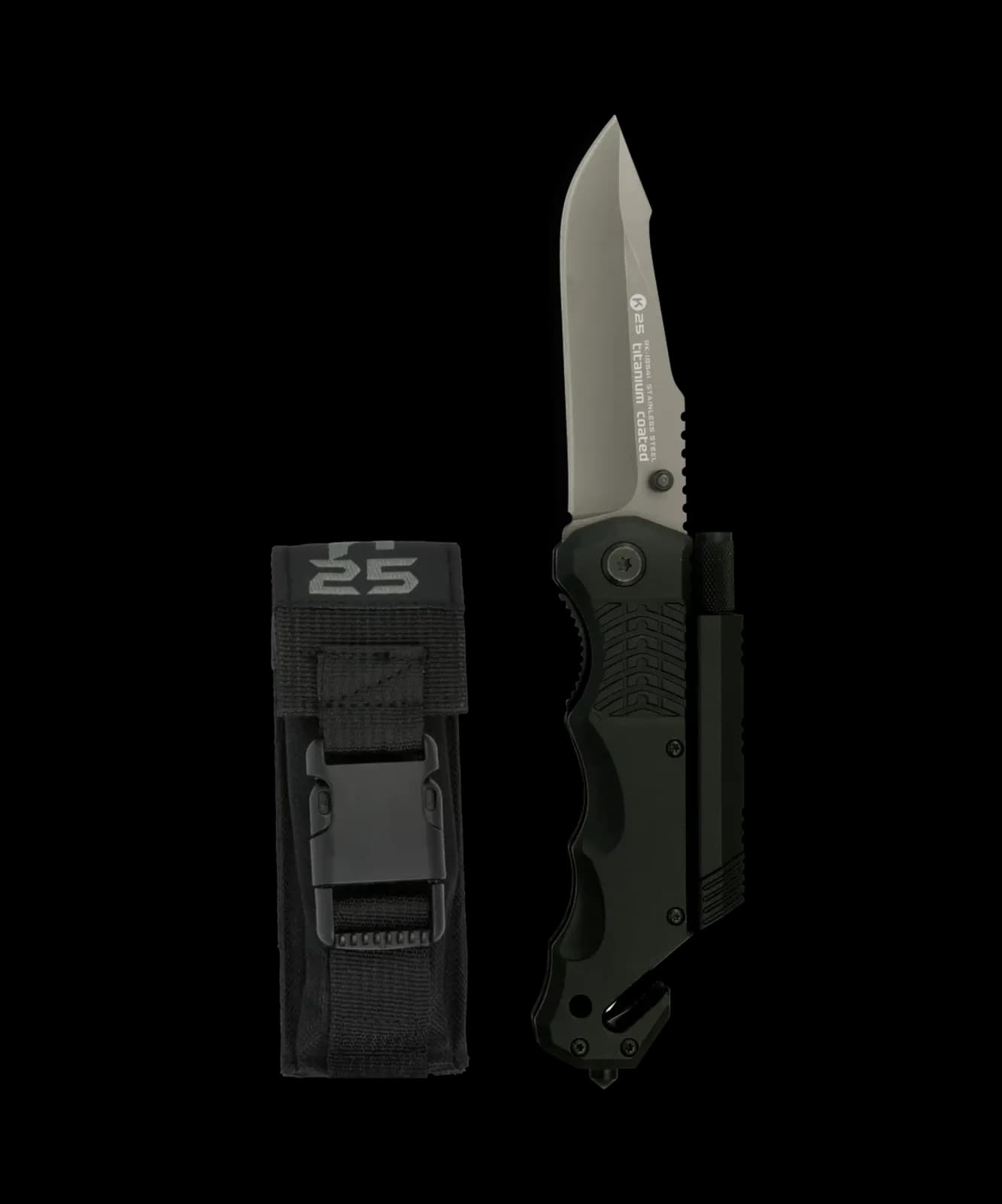 Couteau Pliant K25 Noir Silex et Torche — vue 2