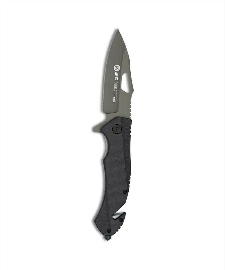 Couteau Pliant Tactique G10 Noir - K25 — vue 2