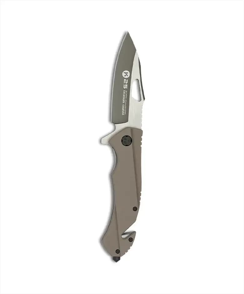 Couteau Pliant Tactique G10 Coyote - K25 — vue 2