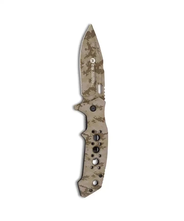 Couteau Pliant Tactique Pixel Tan – K25