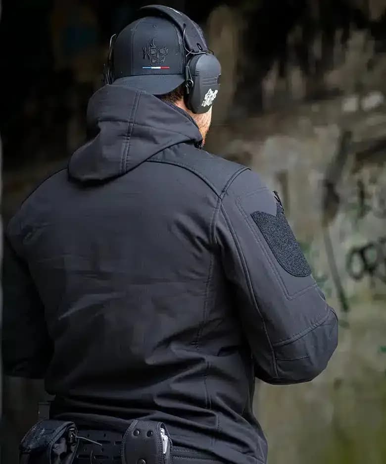 Softshell Ripstop Noire - GK DUTYCALL — vue 3