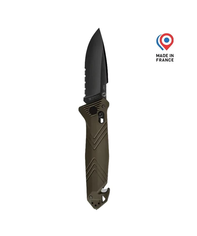 Couteau C.A.C® Serration - Kaki