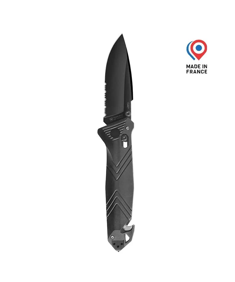 Couteau C.A.C® Serration - Noir