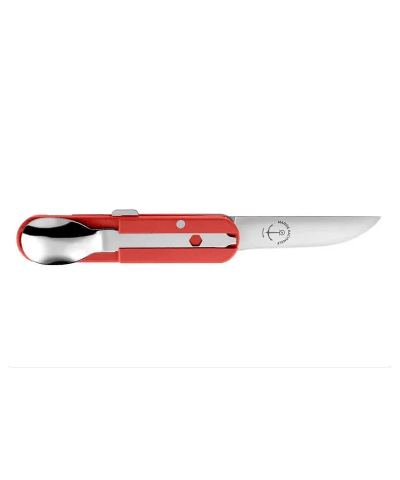 Couteau Bivouac Rouge avec Couverts - Marine Nationale — vue 2