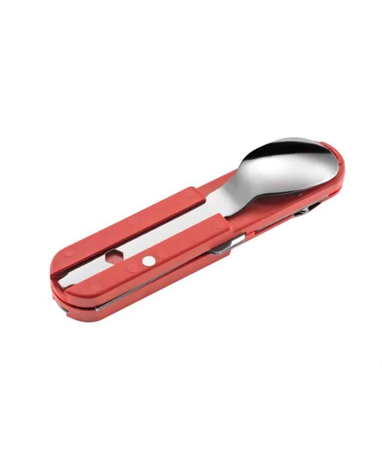 Couteau Bivouac avec Couverts - Rouge — vue 2