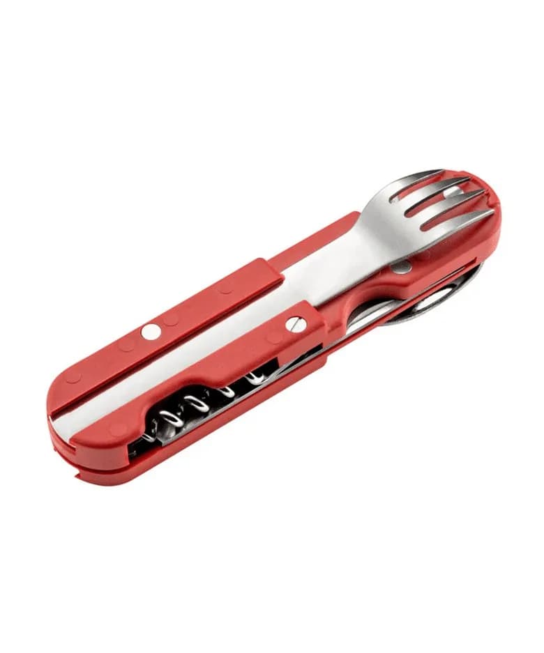 Couteau Bivouac avec Couverts - Rouge — vue 3