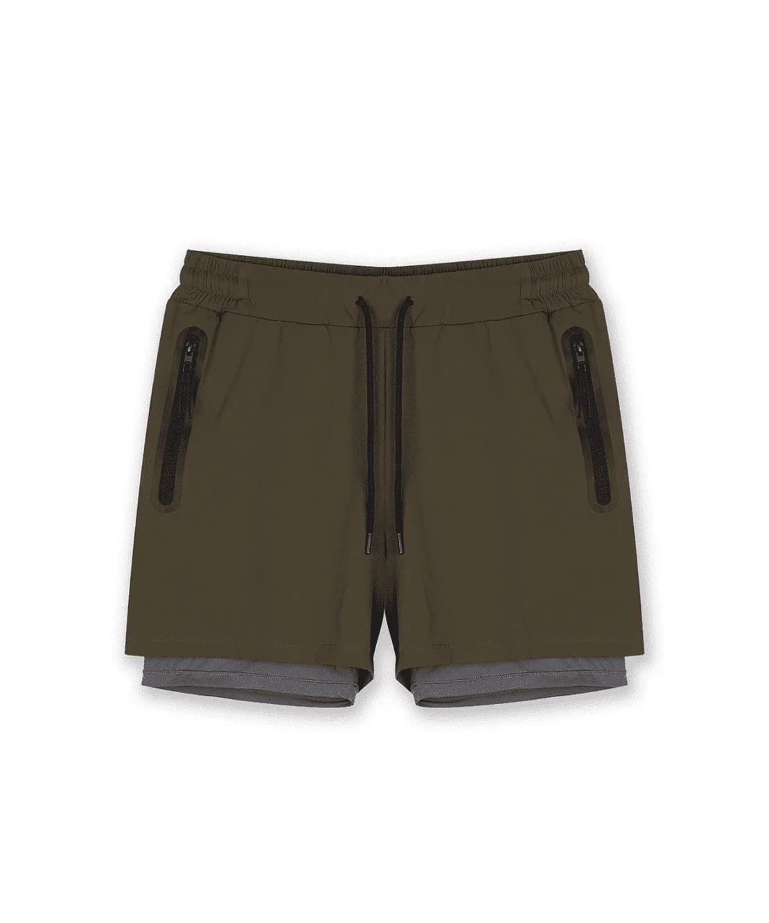 Short de Sport Sprint 2-en-1 GK UNDERCOVER Kaki — vue 4