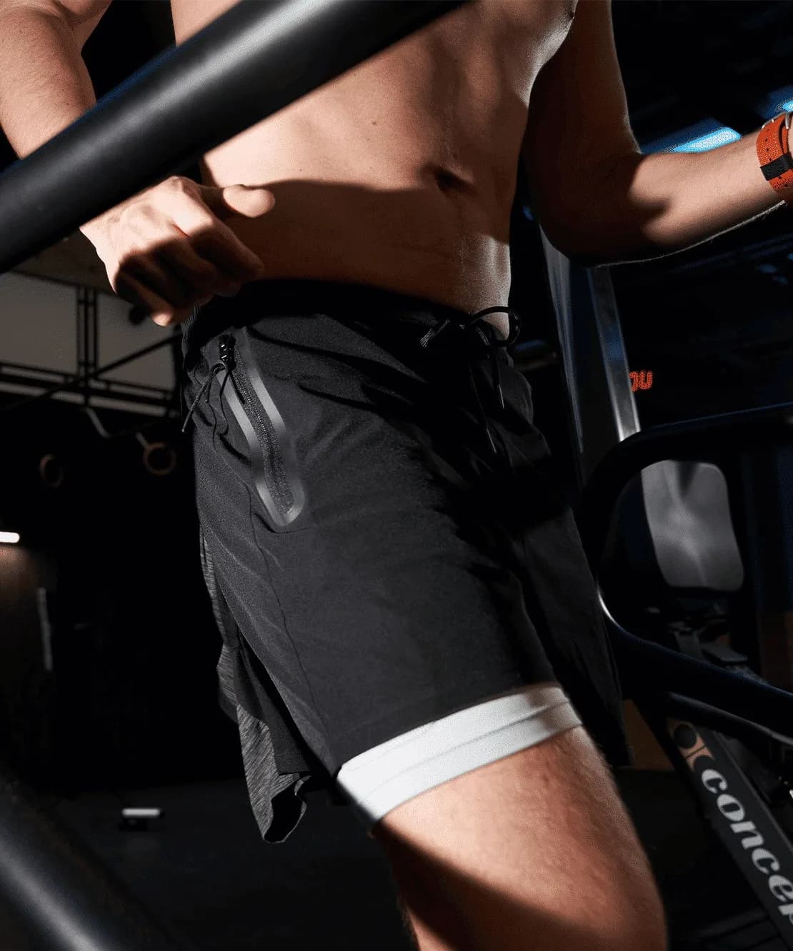 Short de Sport Sprint 2-en-1 GK UNDERCOVER Noir — vue 2