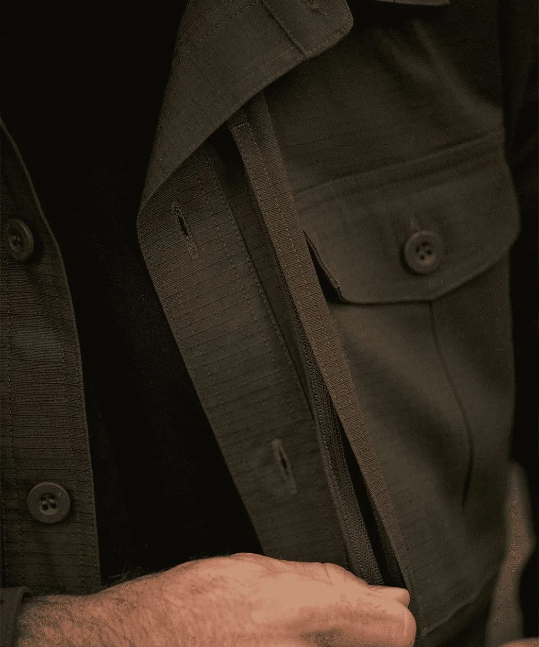 Chemise Rogue Ripstop Noir — vue 2