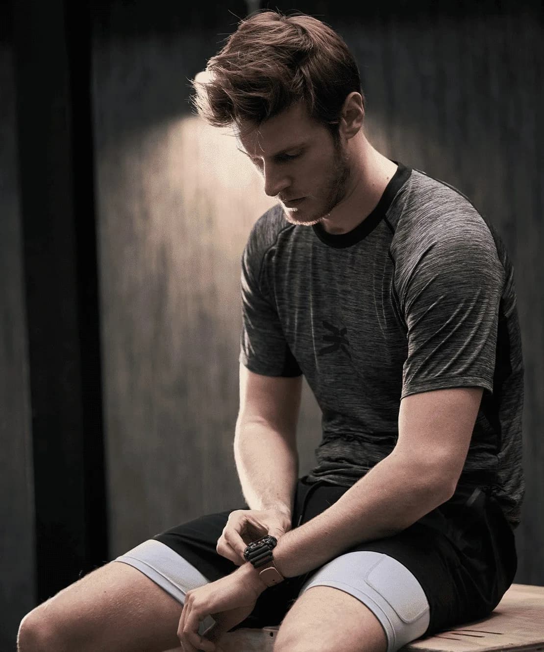 T-shirt de Sport Stamina Noir / Gris — vue 4