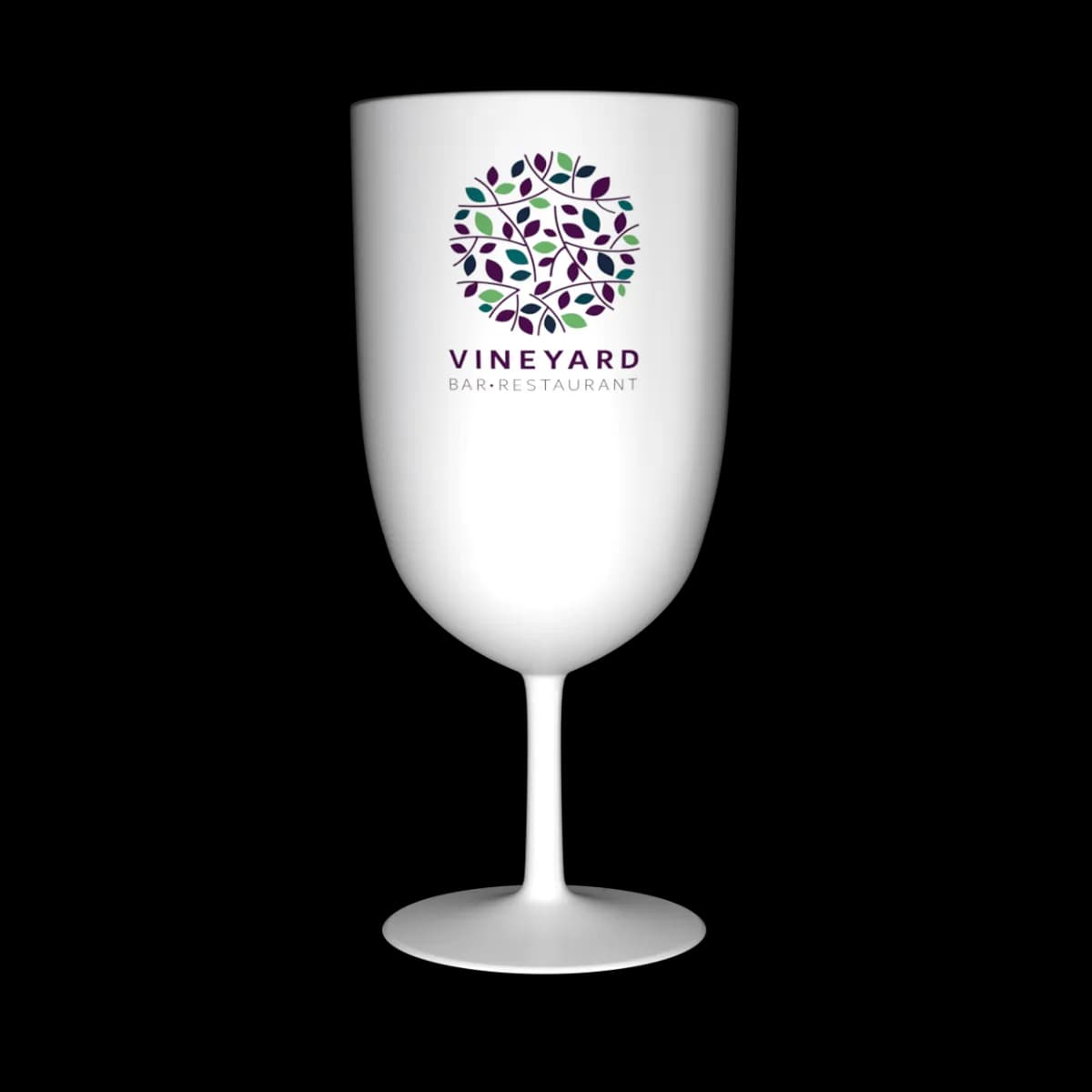 Verre à vin personnalisé blanc éco — vue 1
